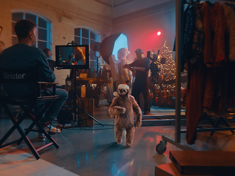 Leneșul care pleacă de la filmare