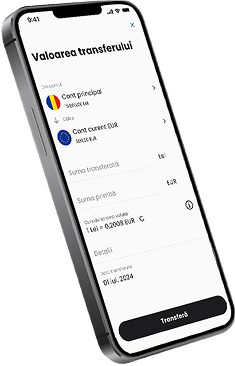 Transferă bani din contul în lei în contul nou creat
